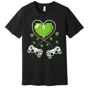 Game Controller Gamer St Patricks Day Premium T-Shirt