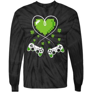 Game Controller Gamer St Patricks Day Tie-Dye Long Sleeve Shirt