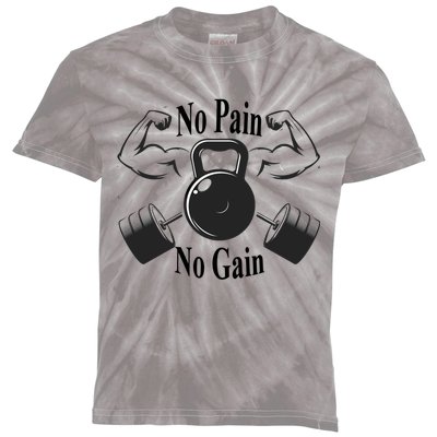 Gym Cool Gift No Pain No Gain Workout Cool Gift Motivation Gift Kids Tie-Dye T-Shirt