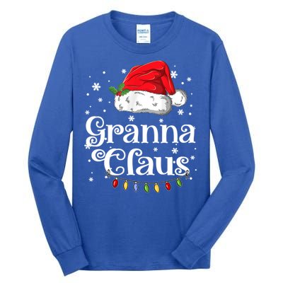 Granna Claus Great Gift Christmas Pajama Family Matching Xmas Gift Tall Long Sleeve T-Shirt