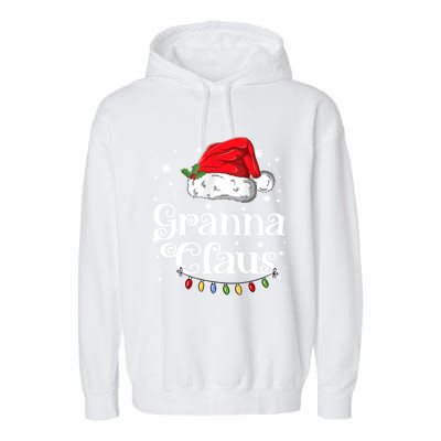 Granna Claus Great Gift Christmas Pajama Family Matching Xmas Gift Garment-Dyed Fleece Hoodie