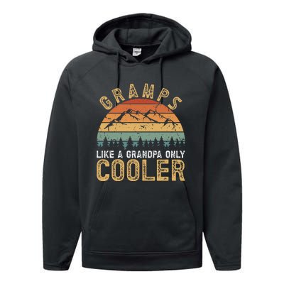 Gramps Cool Gramps Grandpa Gramps Grandfather Performance Fleece Hoodie