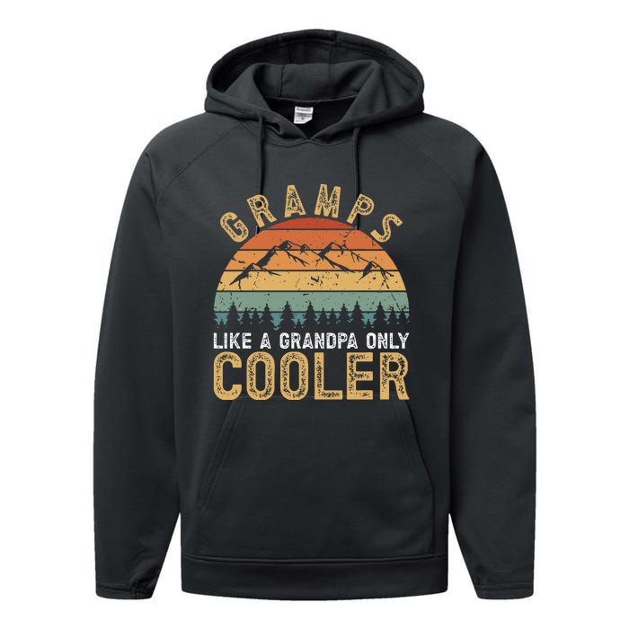 Gramps Cool Gramps Grandpa Gramps Grandfather Performance Fleece Hoodie