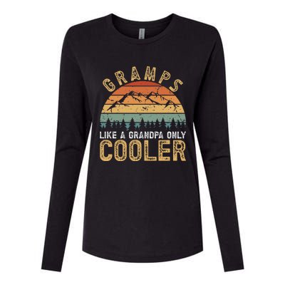 Gramps Cool Gramps Grandpa Gramps Grandfather Womens Cotton Relaxed Long Sleeve T-Shirt