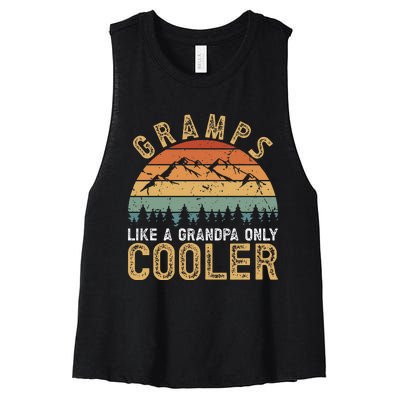 Gramps Cool Gramps Grandpa Gramps Grandfather Women's Racerback Cropped Tank