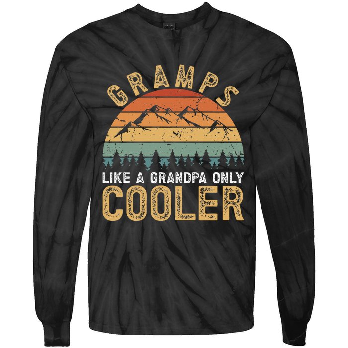 Gramps Cool Gramps Grandpa Gramps Grandfather Tie-Dye Long Sleeve Shirt