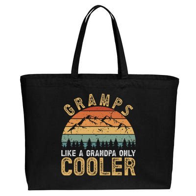 Gramps Cool Gramps Grandpa Gramps Grandfather Cotton Canvas Jumbo Tote