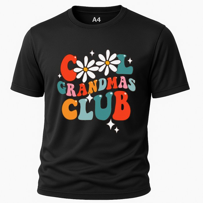 Groovy Cool Grandmas Club Funny Smile Cooling Performance Crew T-Shirt