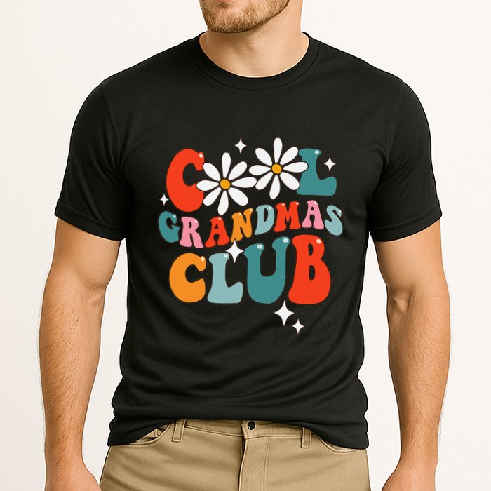 Groovy Cool Grandmas Club Funny Smile Cooling Performance Crew T-Shirt