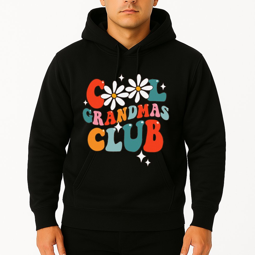 Groovy Cool Grandmas Club Funny Smile Hoodie