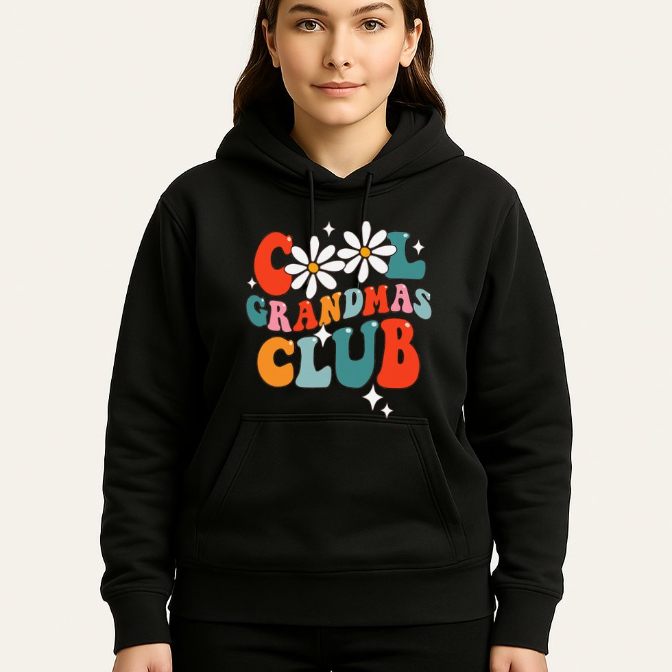 Groovy Cool Grandmas Club Funny Smile Hoodie