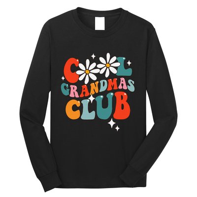 Groovy Cool Grandmas Club Funny Smile Long Sleeve Shirt