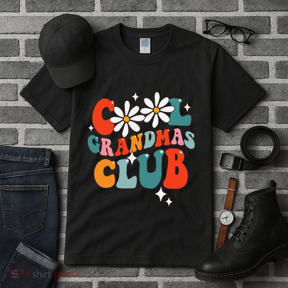 Groovy Cool Grandmas Club Funny Smile Tall T-Shirt