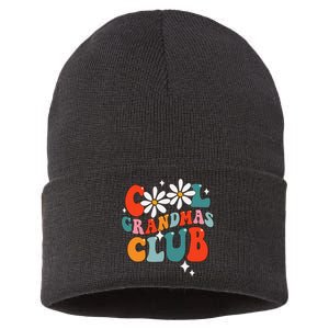 Groovy Cool Grandmas Club Funny Smile Sustainable Knit Beanie