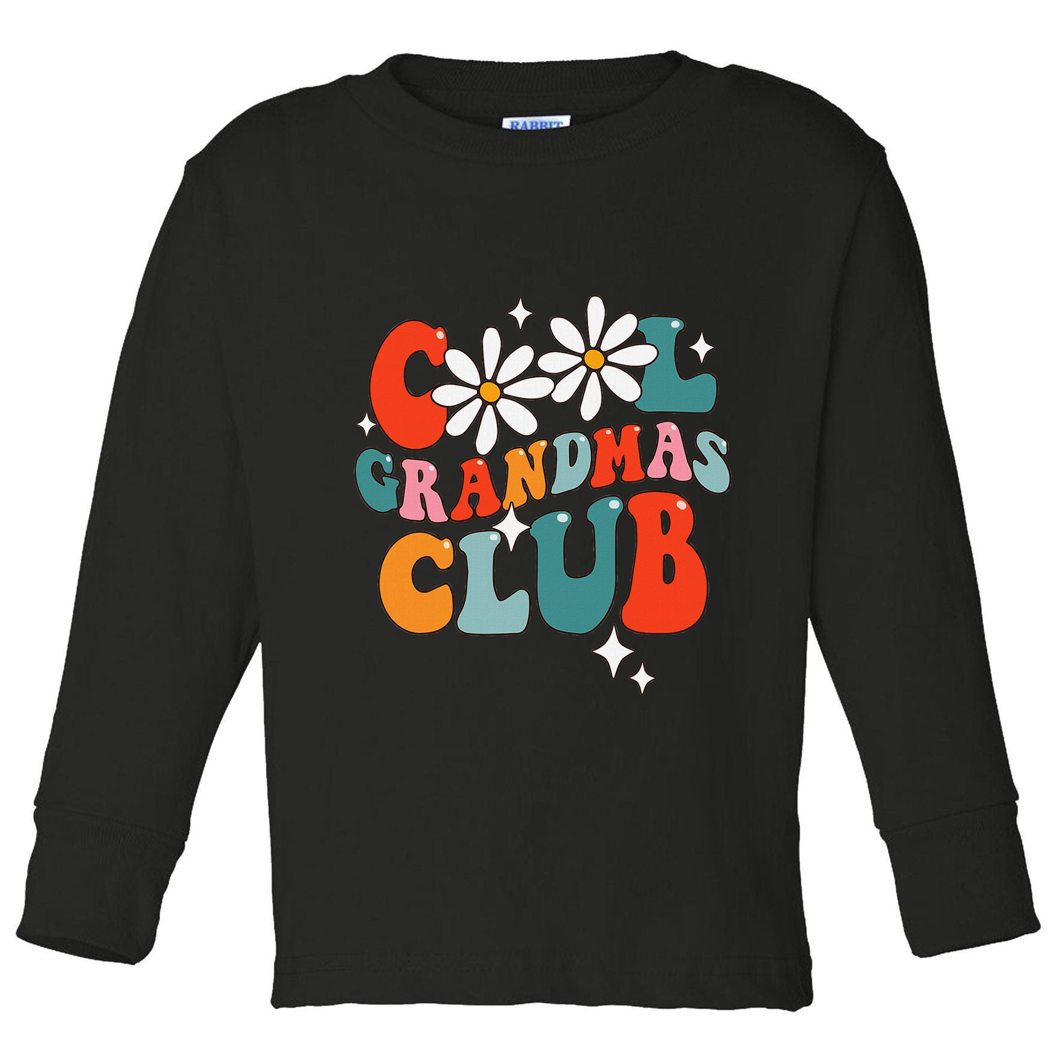 Groovy Cool Grandmas Club Funny Smile Toddler Long Sleeve Shirt