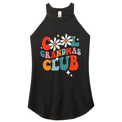 Groovy Cool Grandmas Club Funny Smile Women's Perfect Tri Rocker Tank