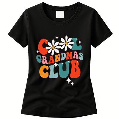 Groovy Cool Grandmas Club Funny Smile Womens T-Shirt