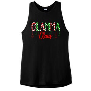 Glamma Claus Gift Family Matching Christmas Pajamas Gift Ladies PosiCharge Tri-Blend Wicking Tank