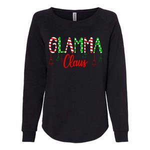 Glamma Claus Gift Family Matching Christmas Pajamas Gift Womens California Wash Sweatshirt