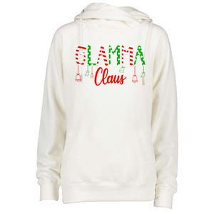 Glamma Claus Gift Family Matching Christmas Pajamas Gift Womens Funnel Neck Pullover Hood