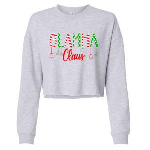 Glamma Claus Gift Family Matching Christmas Pajamas Gift Cropped Pullover Crew