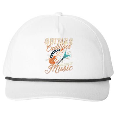 Guitars Cadillacs Hillbilly Music Country Songs And Music Snapback Five-Panel Rope Hat