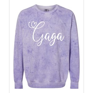 Gaga Cute Heart Grandma Gift Colorblast Crewneck Sweatshirt