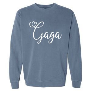 Gaga Cute Heart Grandma Gift Garment-Dyed Sweatshirt