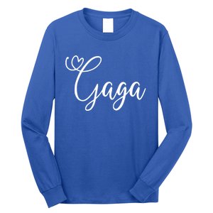 Gaga Cute Heart Grandma Gift Long Sleeve Shirt