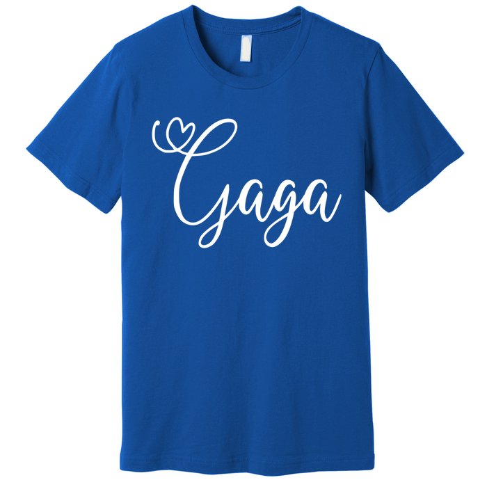 Gaga Cute Heart Grandma Gift Premium T-Shirt