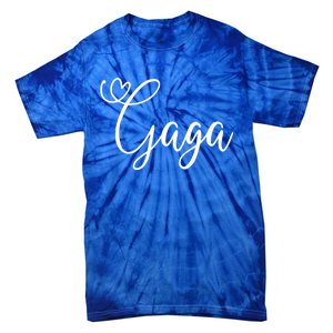 Gaga Cute Heart Grandma Gift Tie-Dye T-Shirt