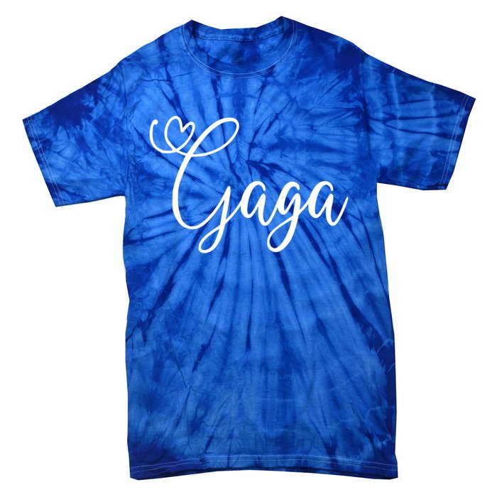 Gaga Cute Heart Grandma Gift Tie-Dye T-Shirt