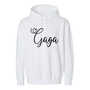 Gaga Cute Heart Grandma Gift Garment-Dyed Fleece Hoodie