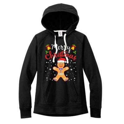 Gingerbread Cookie House Santa Collection Gift Women's Fleece Hoodie