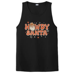 Groovy Christmas Howdy Santa Xmas Cute Cow Santa Claus Cute Gift PosiCharge Competitor Tank