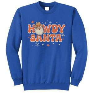 Groovy Christmas Howdy Santa Xmas Cute Cow Santa Claus Cute Gift Sweatshirt