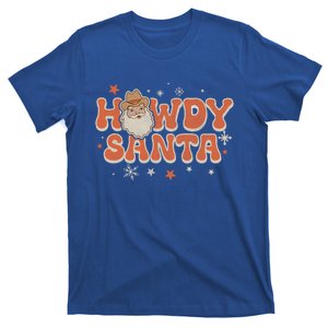 Groovy Christmas Howdy Santa Xmas Cute Cow Santa Claus Cute Gift T-Shirt