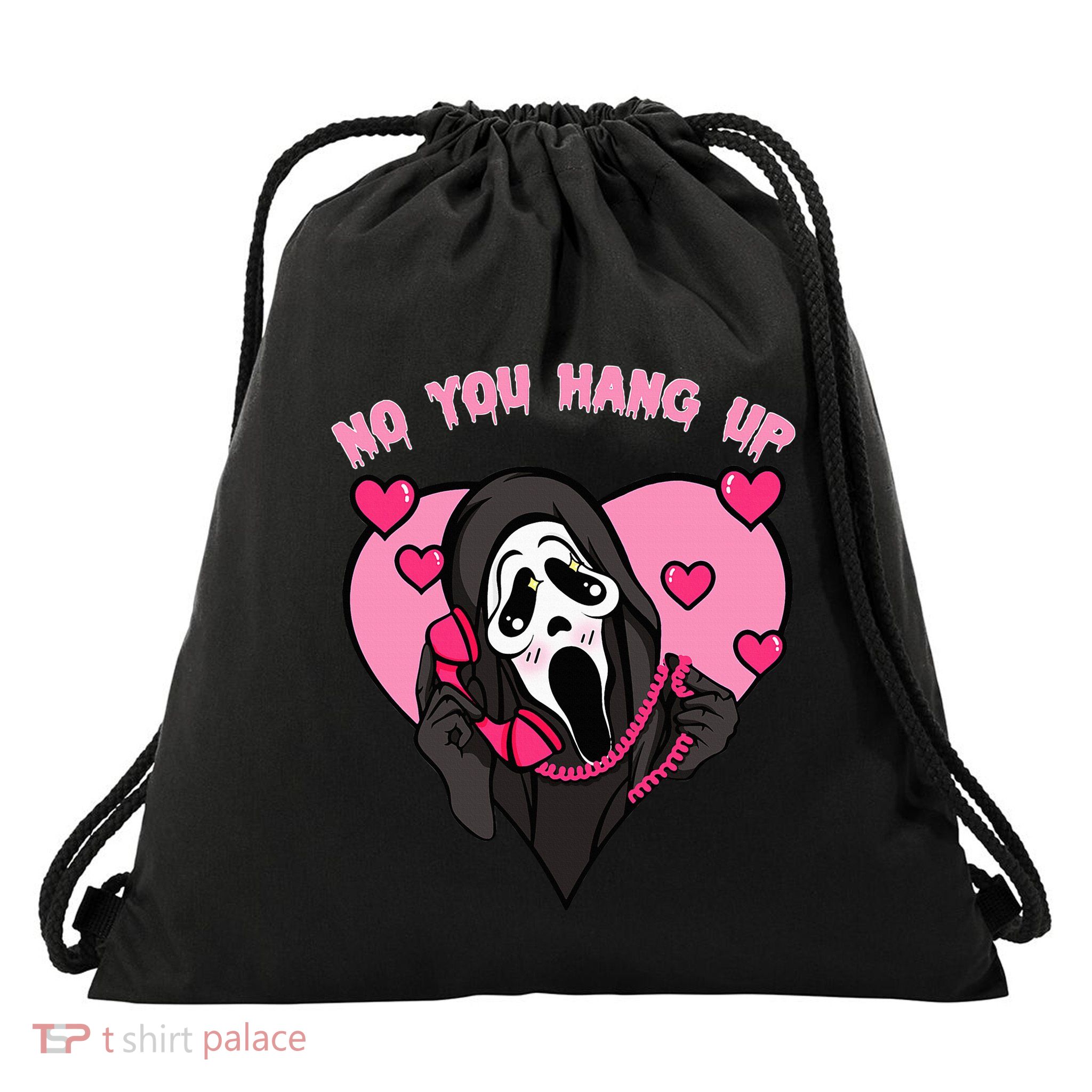 Ghost Calling Halloween Costume No You Hang Up Drawstring Bag