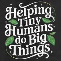 Groovy Cute Helping Tiny Humans Do Big Things funny 7 Panel Mesh Trucker Snapback Hat