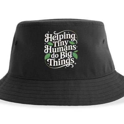 Groovy Cute Helping Tiny Humans Do Big Things funny Sustainable Bucket Hat