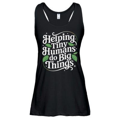 Groovy Cute Helping Tiny Humans Do Big Things funny Ladies Essential Flowy Tank