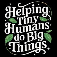 Groovy Cute Helping Tiny Humans Do Big Things funny 16 in Basic Backpack