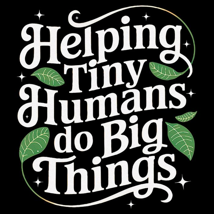Groovy Cute Helping Tiny Humans Do Big Things funny 16 in Basic Backpack