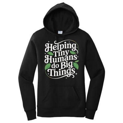 Groovy Cute Helping Tiny Humans Do Big Things funny Women's Pullover Hoodie