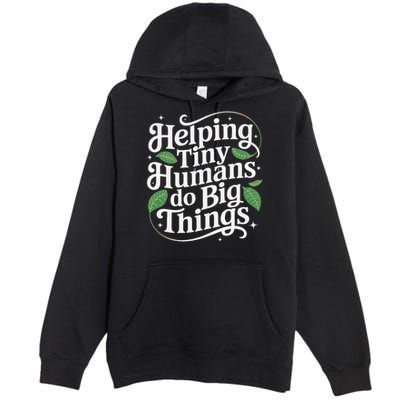Groovy Cute Helping Tiny Humans Do Big Things funny Premium Pullover Hoodie