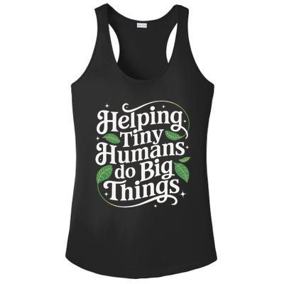 Groovy Cute Helping Tiny Humans Do Big Things funny Ladies PosiCharge Competitor Racerback Tank