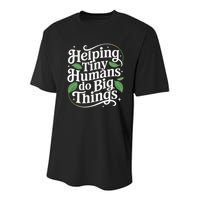 Groovy Cute Helping Tiny Humans Do Big Things funny Youth Performance Sprint T-Shirt