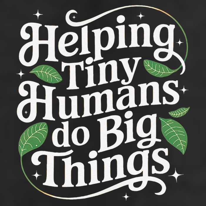 Groovy Cute Helping Tiny Humans Do Big Things funny Microfiber Hand Towel