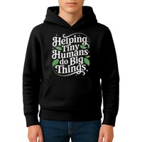 Groovy Cute Helping Tiny Humans Do Big Things funny Kids Hoodie