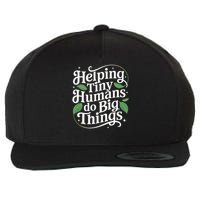 Groovy Cute Helping Tiny Humans Do Big Things funny Wool Snapback Cap